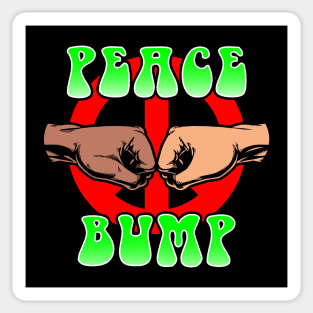 Peace Bump Fist Bump Anti-War Meme Vintage Retro Slogan Sticker